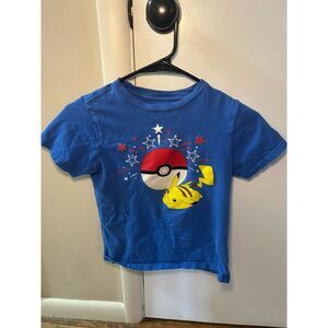 Pokémon Youth Medium T-Shirt Pikachu & Pokéball Graphic Tee Kids Size M